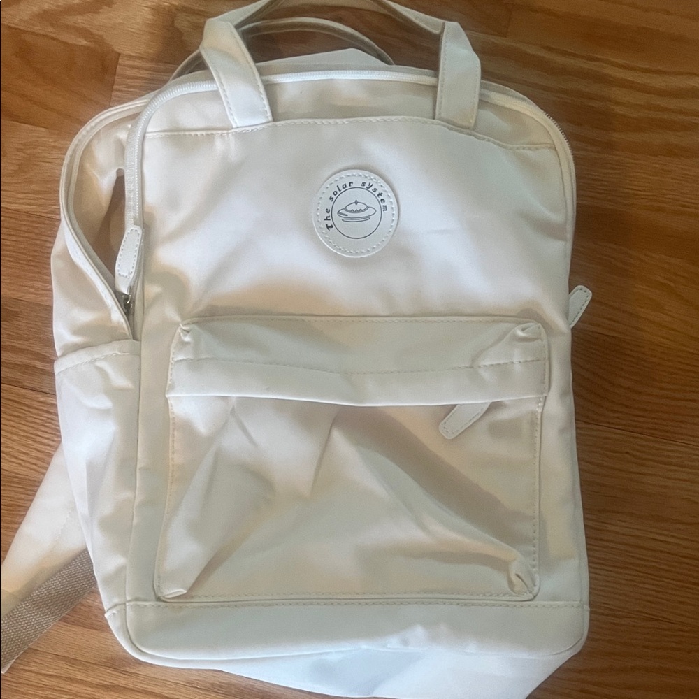 Minimalist Cream Backpack - Casual Women’s Daypack